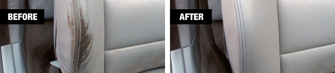 Magic Mend leather car seat repairs